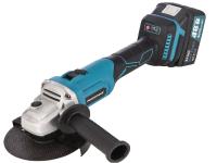 Аккумуляторная бесщеточная УШМ  ProfiPower MKDGA-18V (Li-ion-2шт, 4.0Ач, 125 мм, 0-9000 об/мин, З/У,в кейсе)