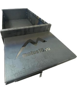 Сборно-разборный мангал Калибр с боковыми полками, стенка 2 мм