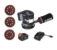 Акк. машина шлифовальная эксцентриковая SENIX PSX2-M1-EU, X2 20V, 125 мм,  1х2.0Ач, зу 2А