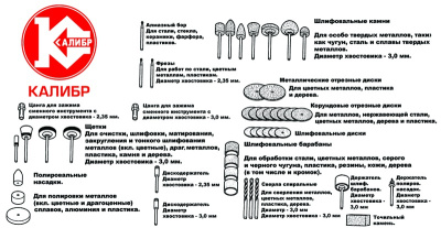 Набор аксессуаров для гравёра "Калибр НГ-100" (арт. 010207)