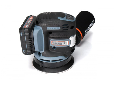 Акк. машина шлифовальная эксцентриковая SENIX PSX2-M1-EU, X2 20V, 125 мм,  1х2.0Ач, зу 2А