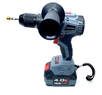 Аккумуляторная дрель бесщеточная ударная ProfiPower MKDHP-18V (Li-ion-2шт, 4.0Ач, 80Нм, 2 скорости, З/У, кейс)