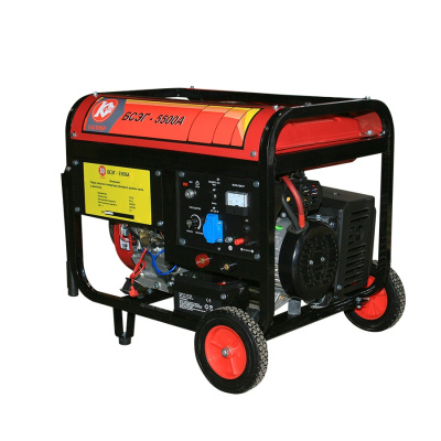 Бензиновый электрогенератор+сварка  БСЭГ-5500А